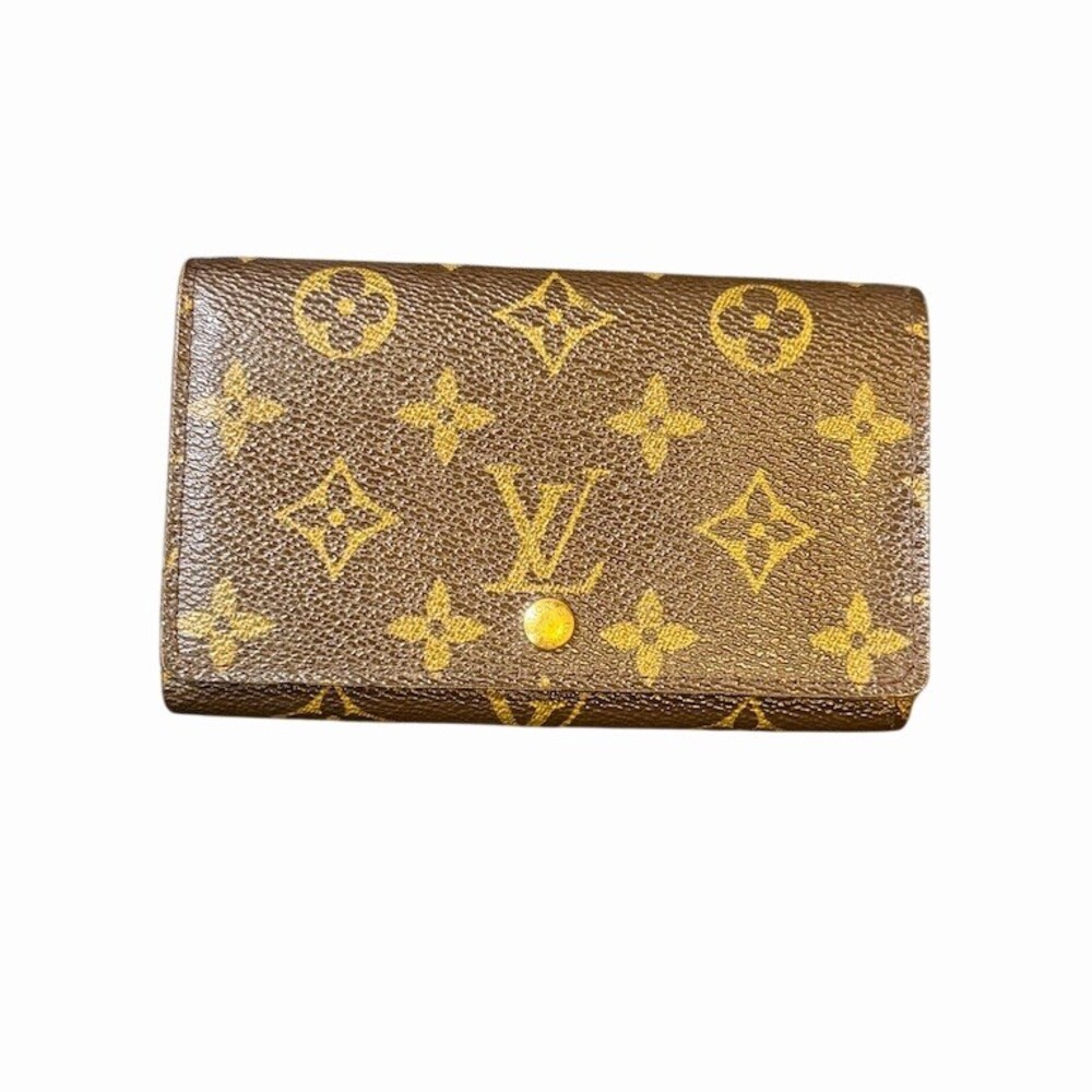 Louis Vuitton Monogram Porte-Monnaie Trèsor Wallet Brown w/ Box & Dust Bag